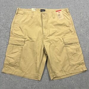 NEW Levi's Carrier Cargo Shorts Men's 36 Tan Khaki 100% Cotton Twill Utility 9"